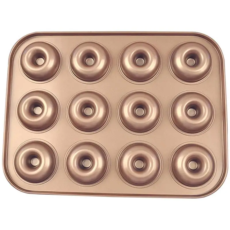 

1 шт. кастрюля для пончиков из углеродистой стали, 12 отверстий, креативная форма для выпечки пончиков, кухонная форма для мешков, инструменты...