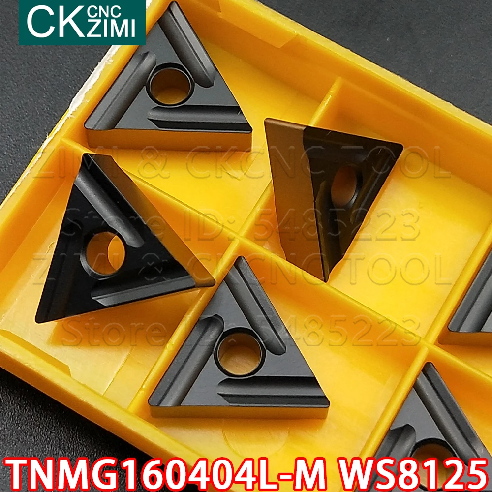 10 шт. TNMG160404L-M WS8125 HS8125 Высокое качество твердосплавные вставки токарный