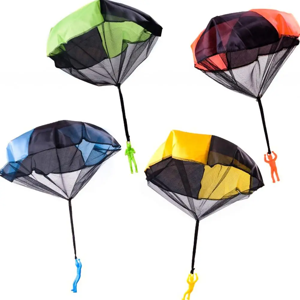 

4pcs Hand Throw Soldier Parachute Toys Indoor Outdoor Games For Kids Mini Soldier Parachute Fun Sports Educational Toy Gifts Boy