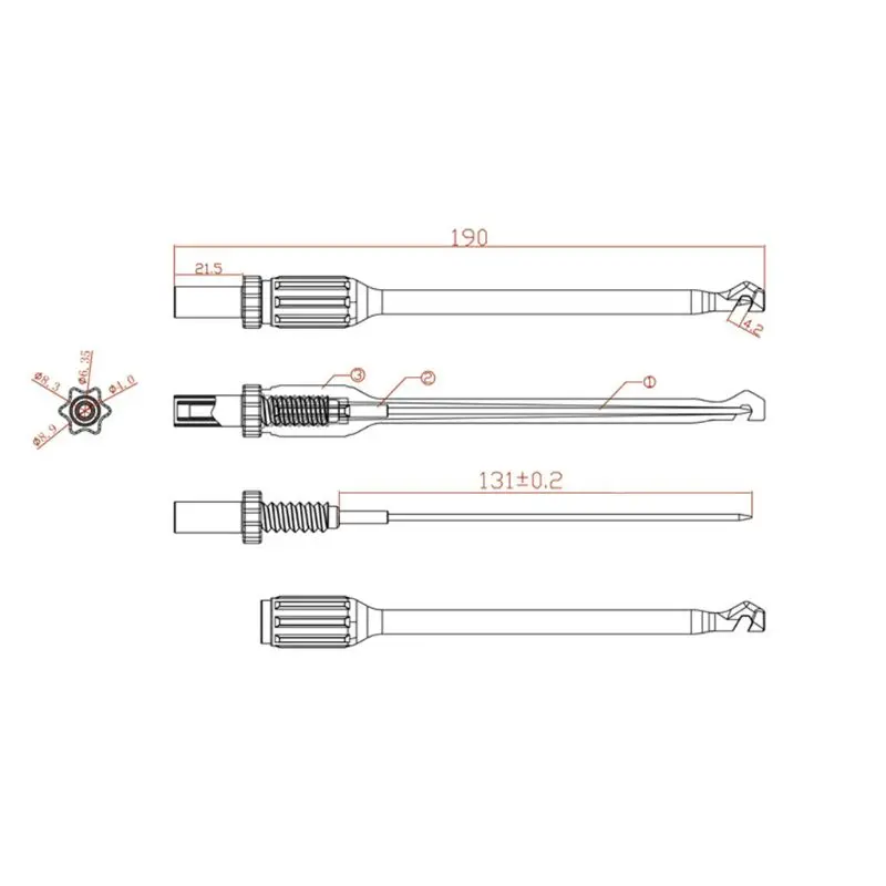 2 Автомобильные испытательные свинцовые комплекты мощность магнитный крючок 4 мм