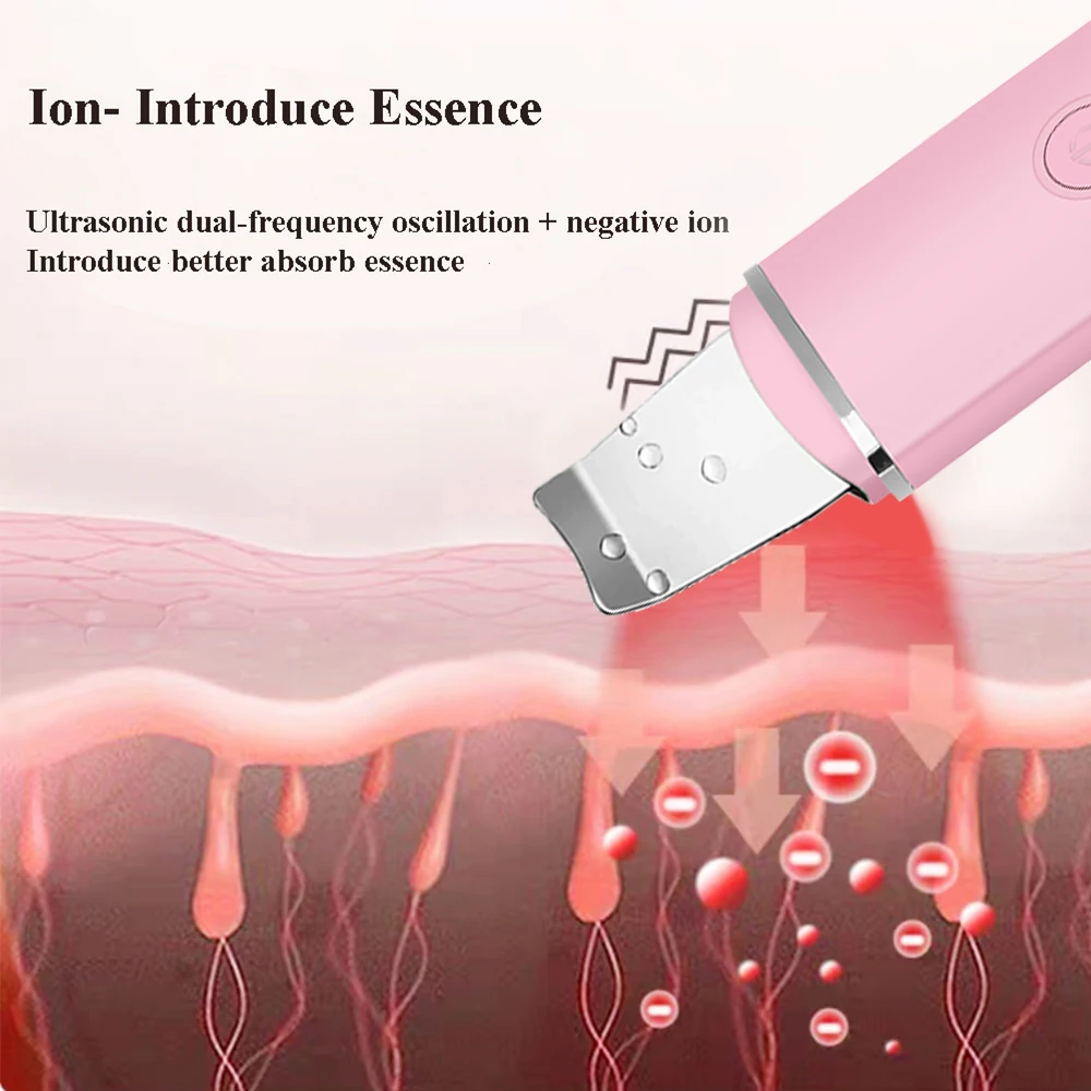 Ультразвуковой скруббер для кожи + электрический маленький аппарат удаления
