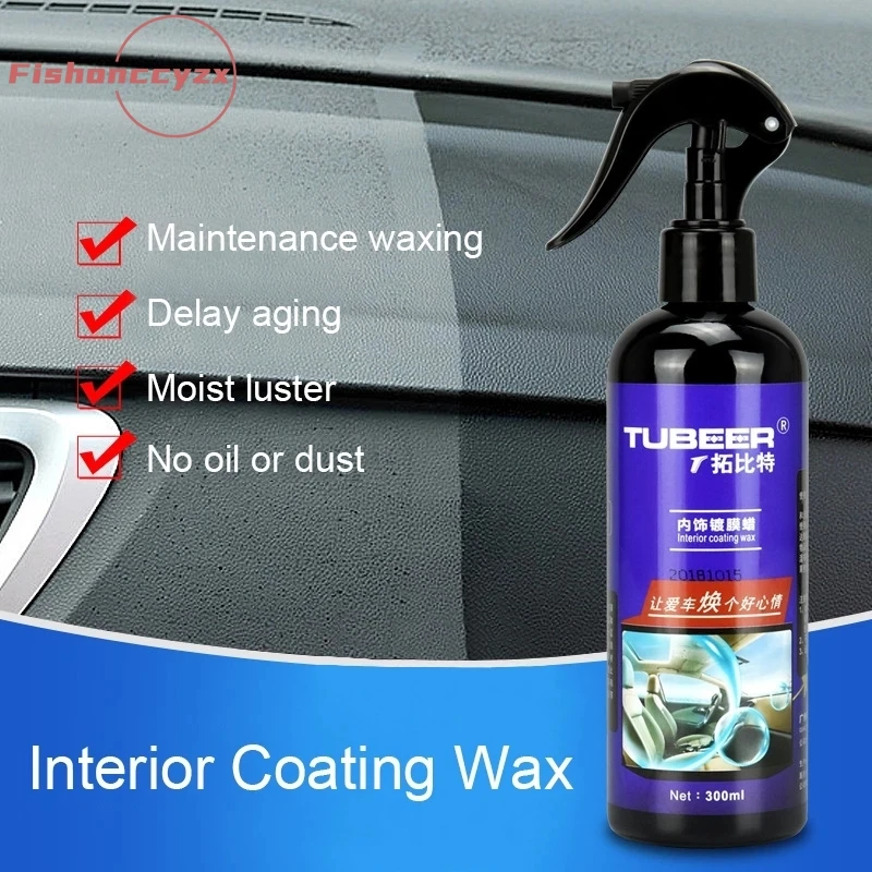 

300ml Car Plastic Refresher Upholstery Care Auto Interior Dashboard Seat Covers Plastic Leather Restore Coating Wax