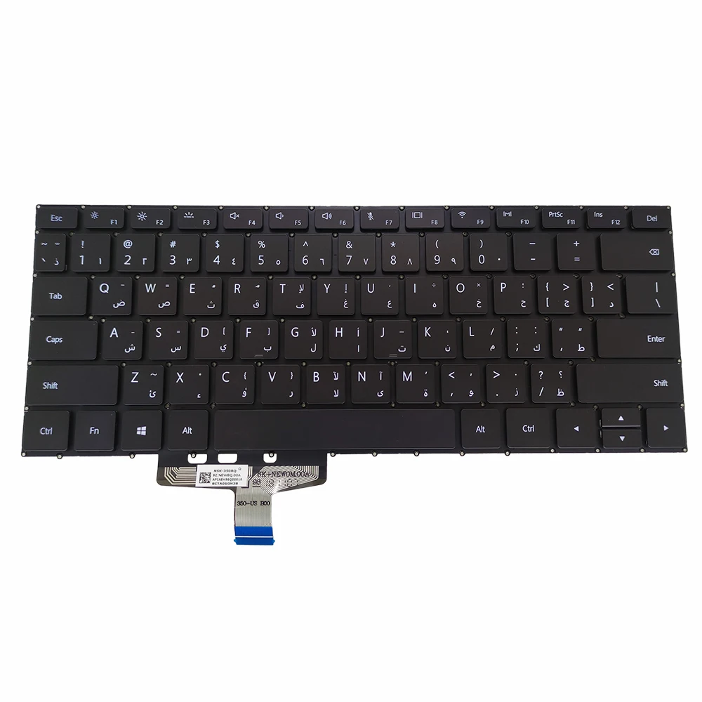Клавиатура для ноутбука FR FS Huawei MateBook 13 WRT W19L W09 VLT-W60 AZERTY French Farsi арабские черные
