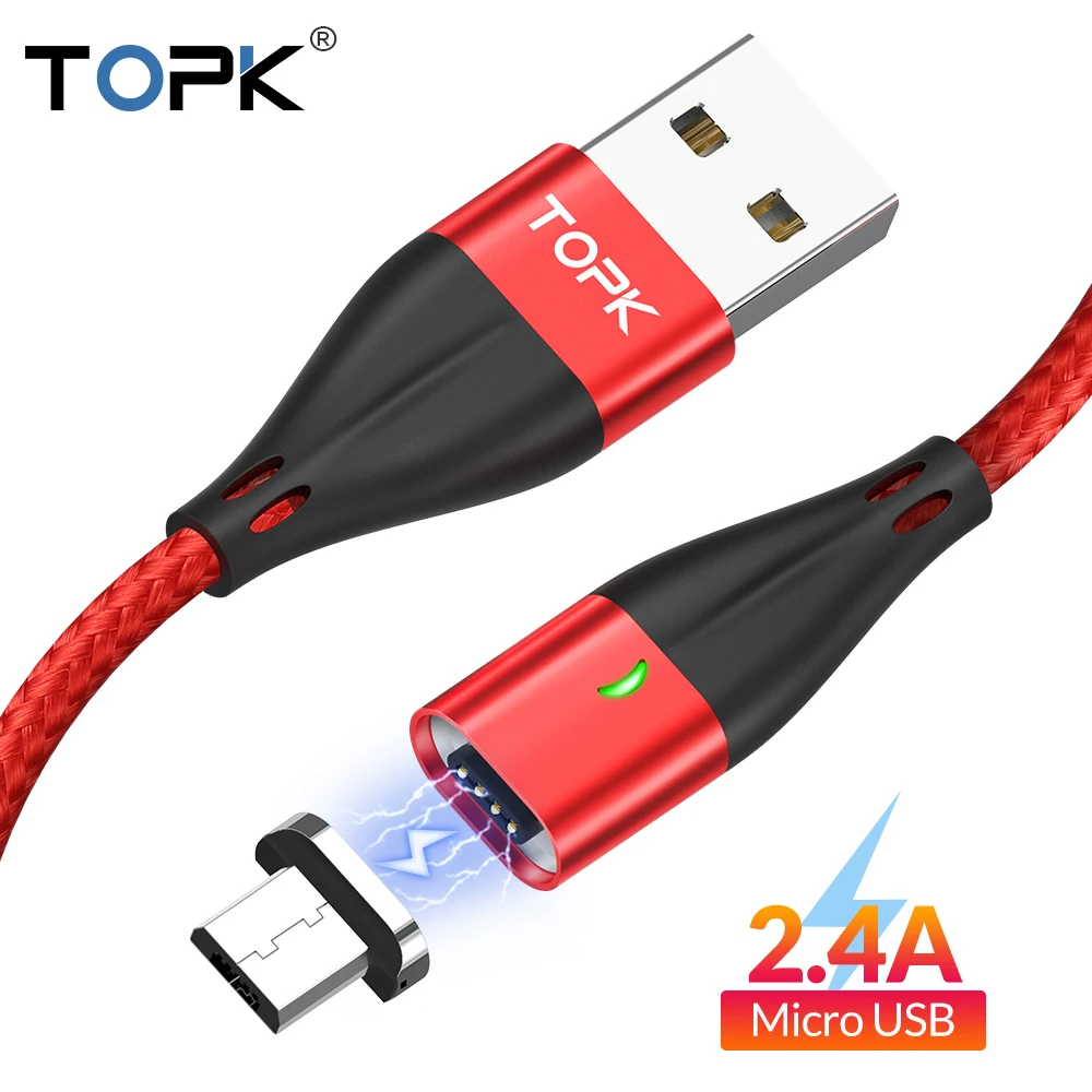 Магнитный плетеный нейлоновый кабель Micro USB для синхронизации данных зарядный