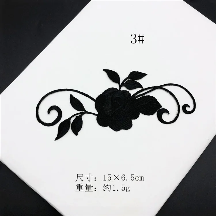 3 шт./15X6 5 см цветок розы аппликация на одежду вышивка патч ткань наклейка утюг