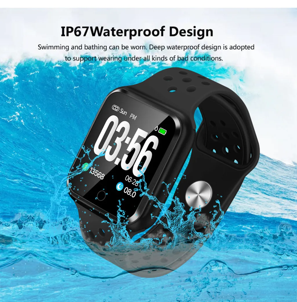 Beautyss Смарт-часы IP67 водонепроницаемый монитор сердечного ритма артериального давления спортивный трекер amazfit bip Smartwatch Поддержка IOS Android