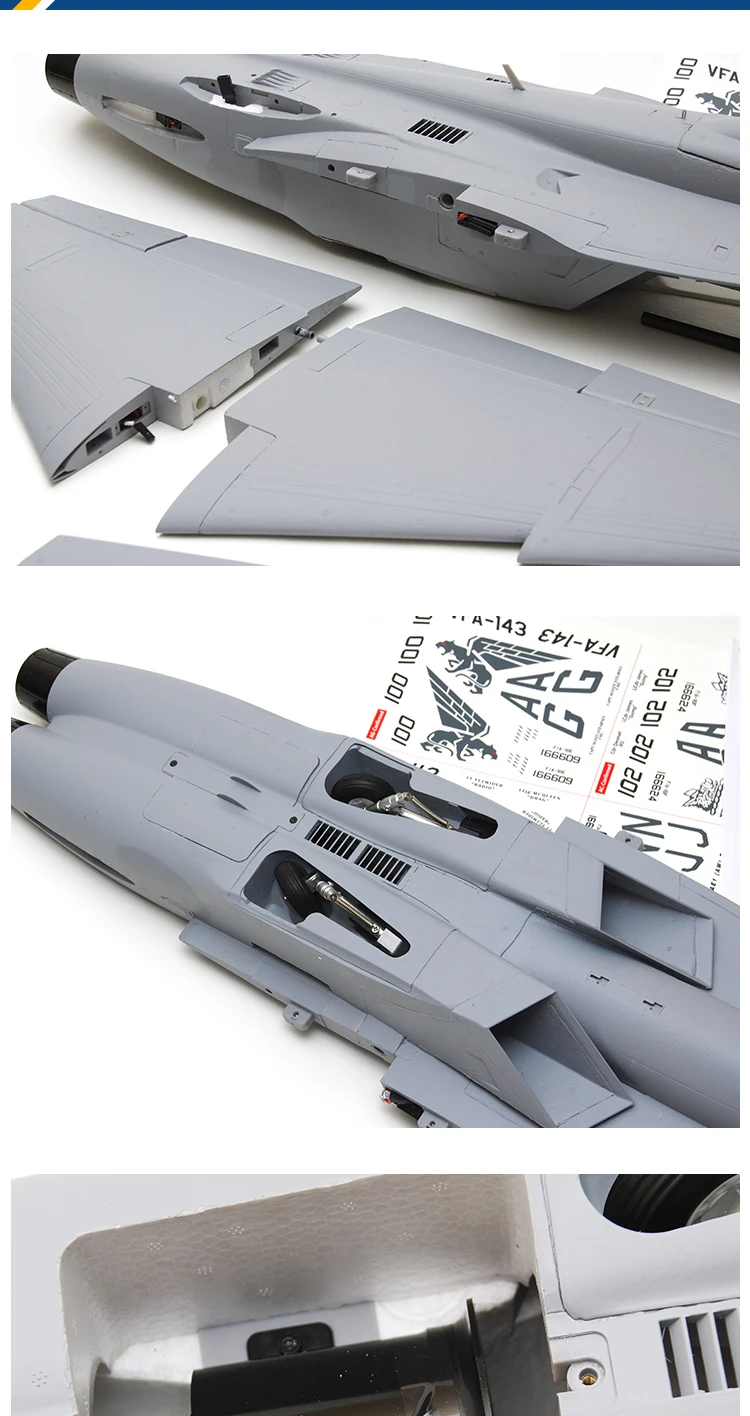 Радиоуправляемый самолет FMS F/A-18F F18 Super Hornet V2 70 мм воздуховод вентилятор EDF струйная шкала модель самолета PNP 6S 6CH с створками