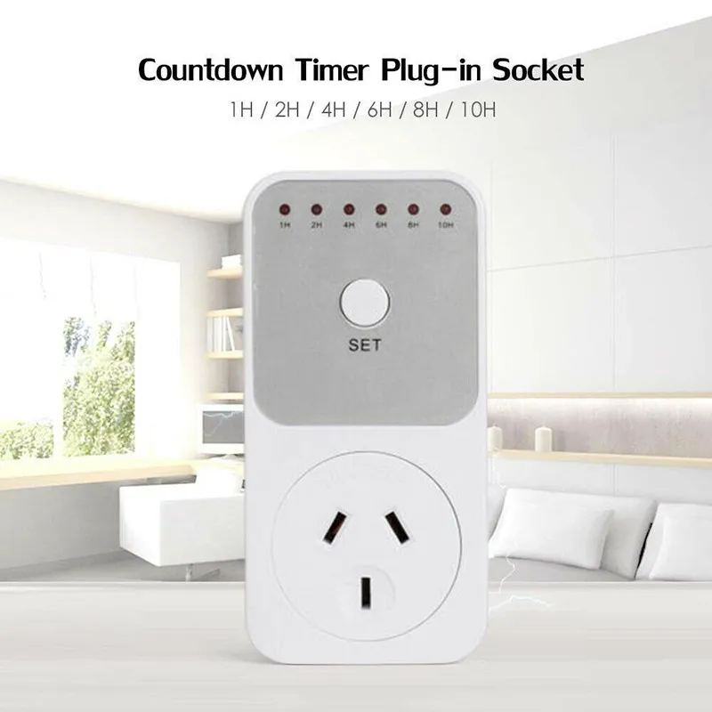 

AU Plug Digital Timer Switch Electronic Plug-In Timer Switch Socket Count Down Kitchen Timer Outlet Programmable Timing Socket
