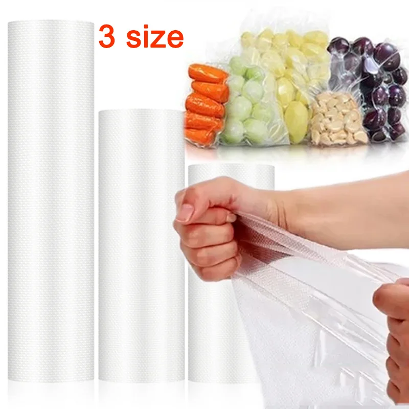 

12/15/17cm*500cm Kitchen Food Vacuum Bag Storage Bag Vacuum Sealing Machine Packaging Roll Food Preservation Bag Kitchen Tools