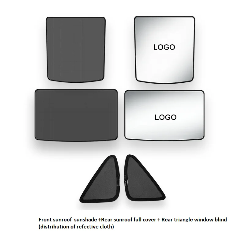 Для Tesla Model 3 стекло для крыши солнцезащитный экран автомобиля|Хлопковая звуко- и теплоизоляция| |