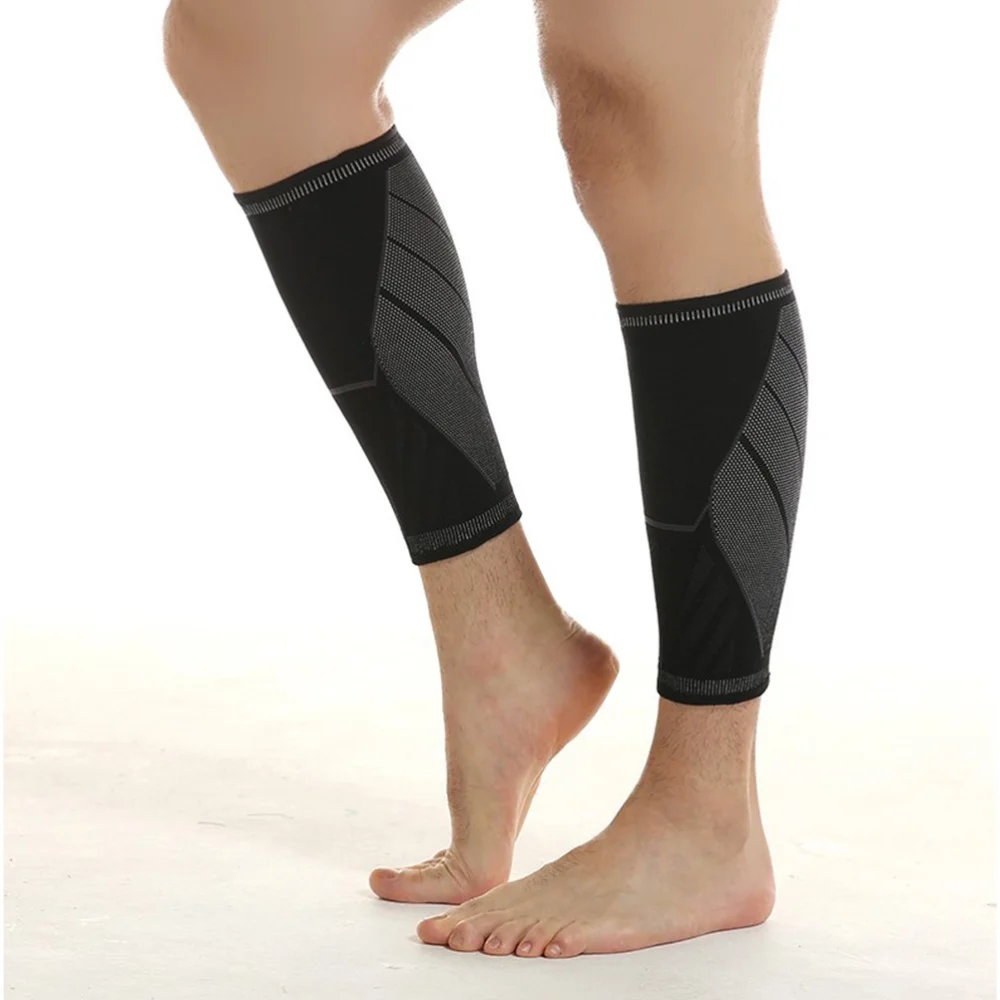 

2pcs Practical Lower Leg Sleeve Brace Support Sports Protection Pad (Black)