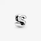 Аутентичные 100% 925 пробы серебряные буквы S Алфавит амулеты подходят Pandora оригинальный браслет DIY ювелирных изделий bijoux femme