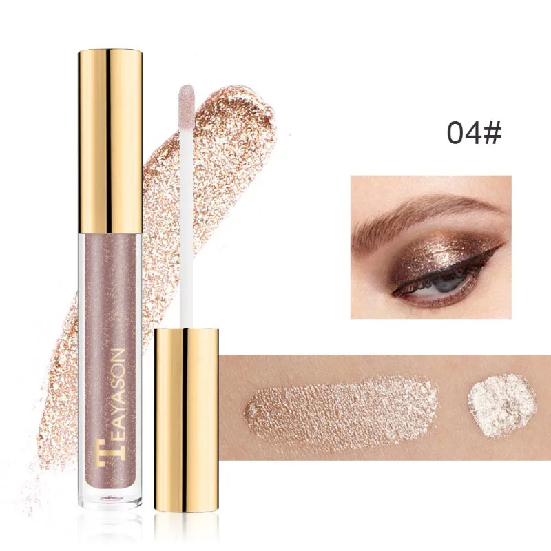 4 8 Colors Shiny Liquid Eyeshadow Liquid Eye Shadow Makeup Highlight Shimmer Eye Make Up Eye Cosmetic - Цвет: 4