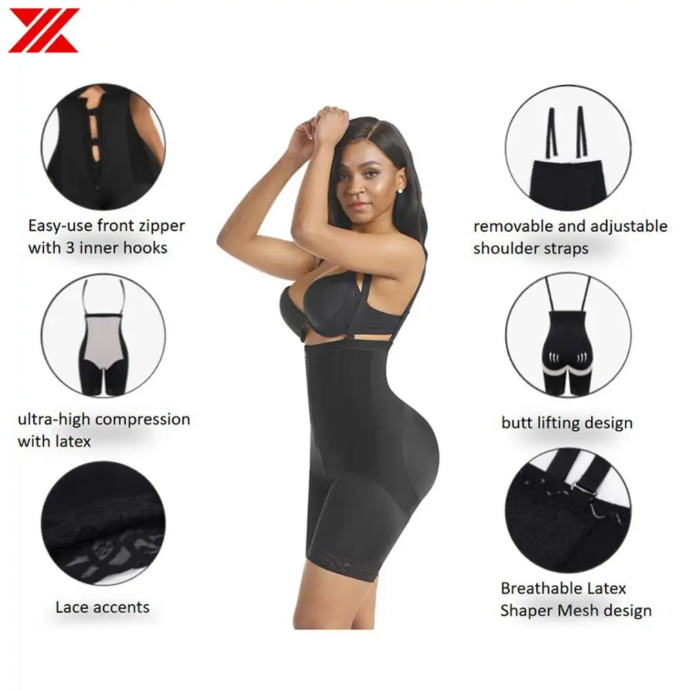 Женские латексные Трусики с высокой талией сексуальные кружевные Шейперы для