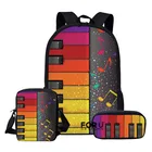 Детские школьные ранцы для мальчиков и девочек-подростков, рюкзак с принтом фортепиано для музыкальных нот, сумка для книг, сумка на плечо, 2020