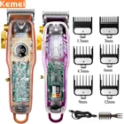 Электрическая машинка для стрижки волос Kemei, профессиональный беспроводной триммер для волос, для мужчин