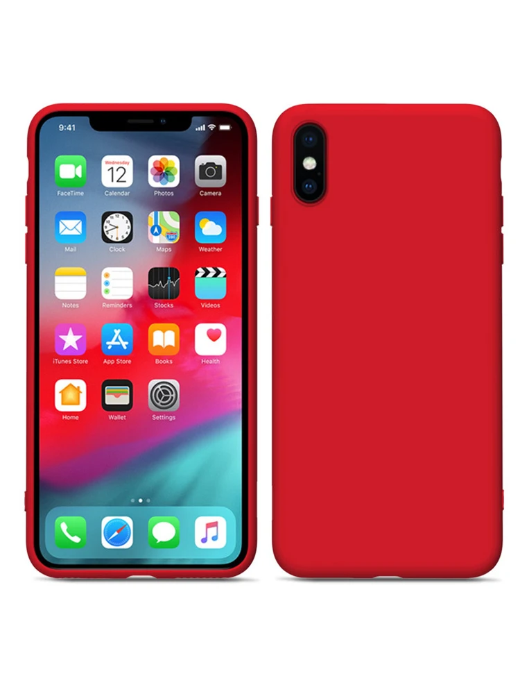 Оптовая продажа жидкий силиконовый чехол для iPhone 6 6S 7 8 Plus Apple XR XS MAX Fundas 5 5S SE Coque с