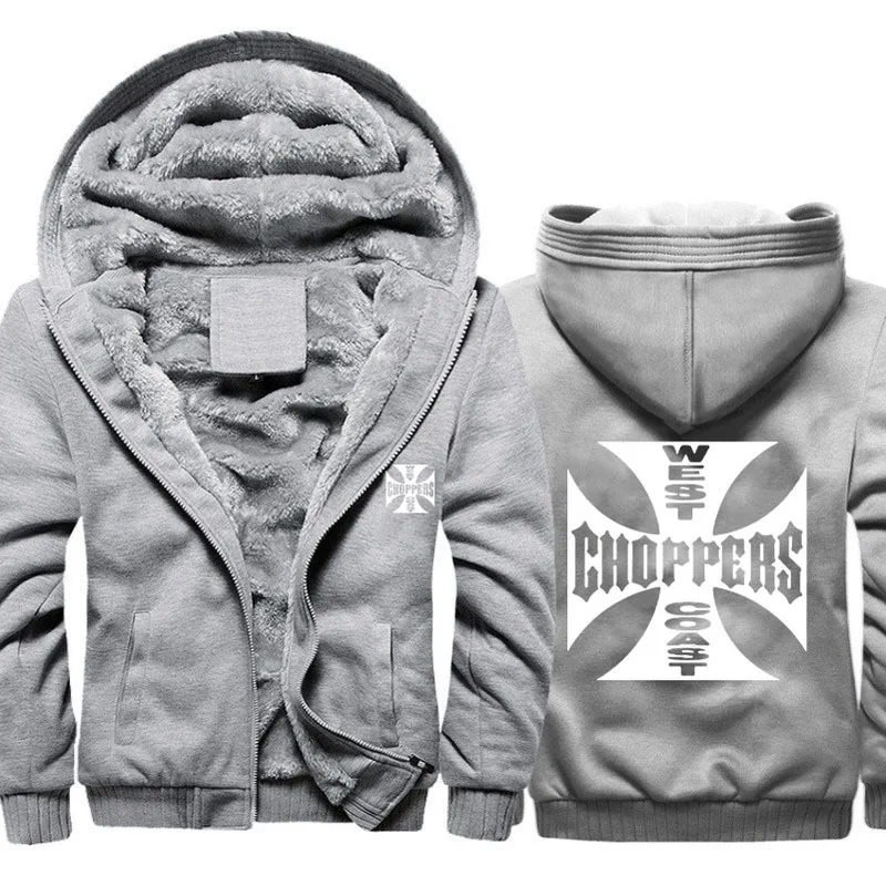 

West Coast Choppers Printed Hoodies Men Camouflage Sweatshirts Winter Warm Thicken Fleece Zipper Coat Male harajuku Hoody Male1