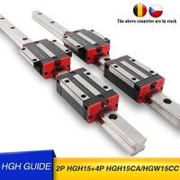 2pc hgh15 linear guide length 1000mm 1100mm 4pc hgw15cc hgh15 linear block carriage hgh15ca flang cnc parts