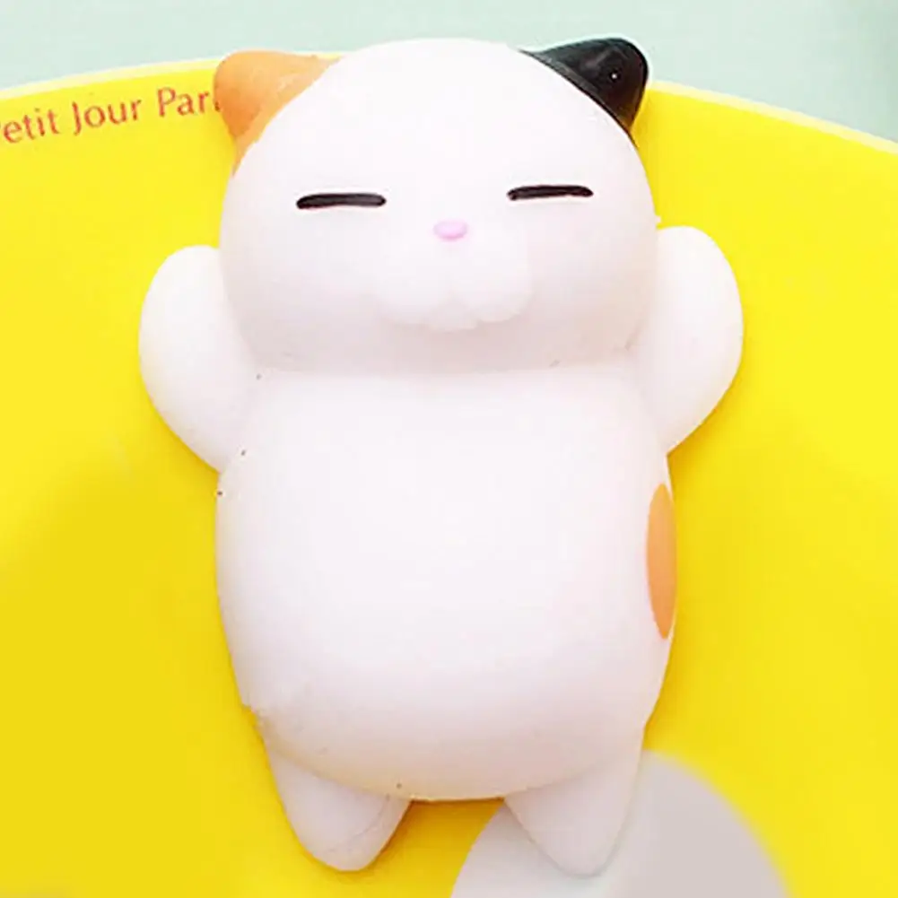 Mini juguete Antiestr&eacute;s con dibujos de gato para ni&ntilde;os, juguete suave de animales para apretar y aliviar el estr&eacute;s, ideal para regalo, ideal para descompresi&oacute;n-4