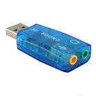 Внешняя звуковая карта USB2 3,5 мм jack, Звук 5.1, для микрофона и наушников, для ноутбуков, ПК