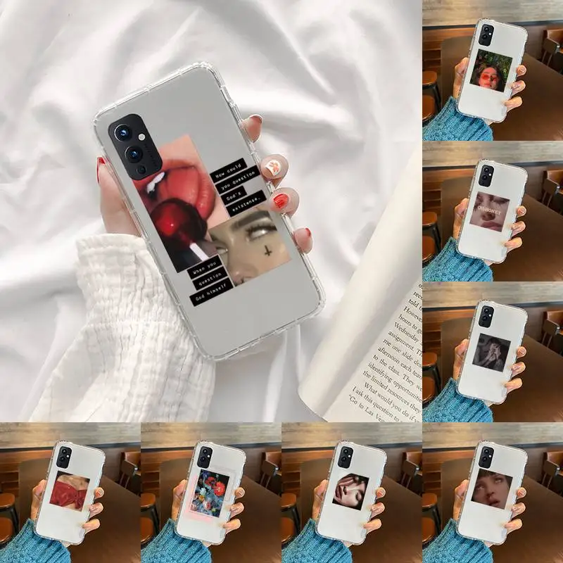 

aesthetics Phone Case Transparent For OnePlus 9 8 7 7t 8t Oppo find X3 X2 reno5 Vivo X60 X50 Pro MeiZu 17 16XS