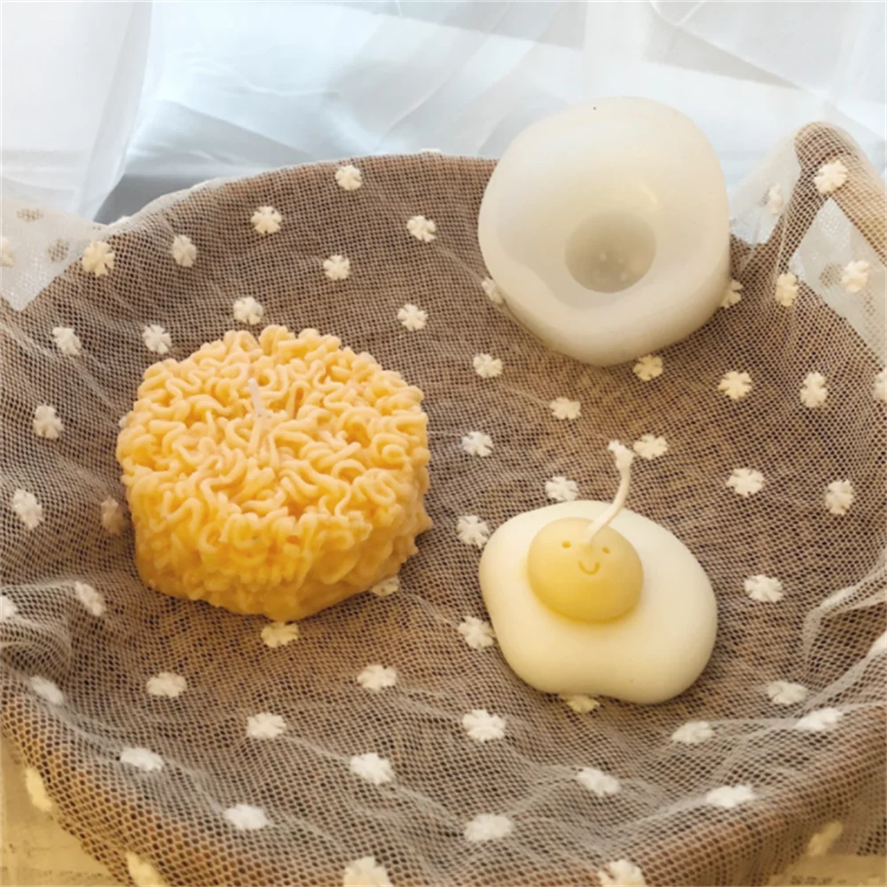 

Instant Noodles Silicone Candle Mold DIY Fried Egg Aromatherapy Soap Chocolate Cake Resin Wax Moule Bougie Moldes De Silicona