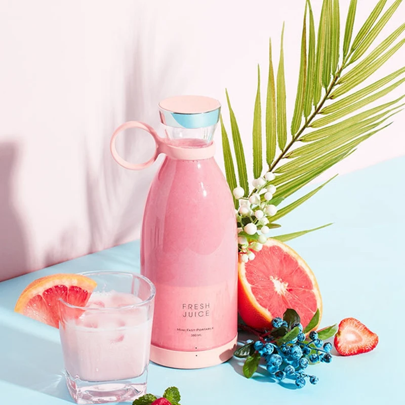 

350ML Electric Juicer USB Rechargeable Fruit Blender Juicer Machine Household Portable Juice Maker Cup Kitchen Tool