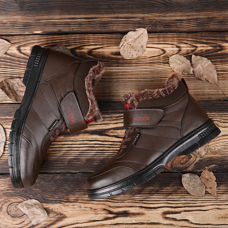 Зимние ботинки для мужчин коллекция 2019 года Сезон Зима Новинка кожаные и