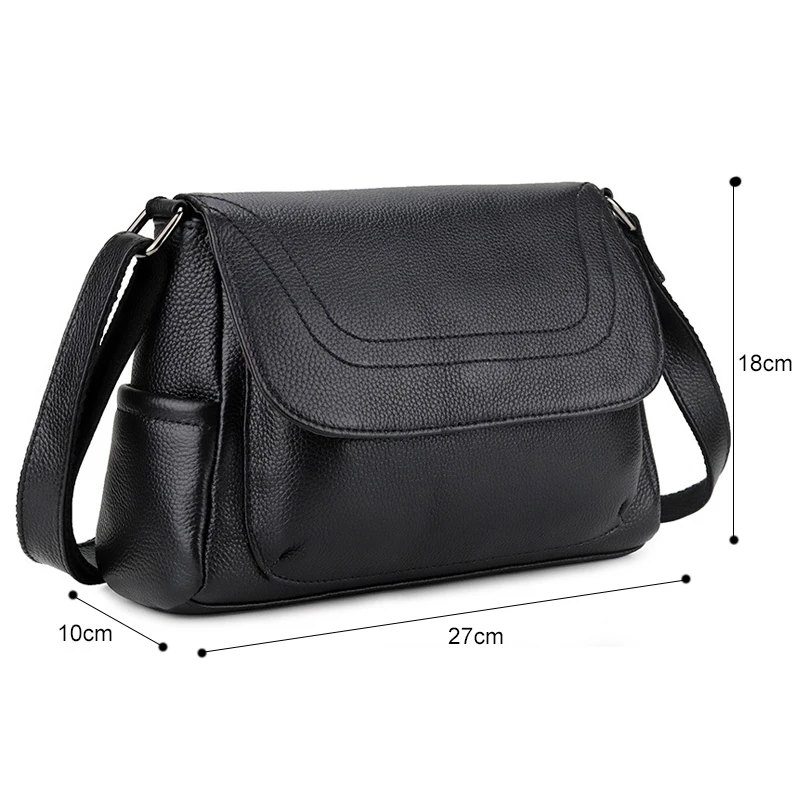 

Cowhide Leather Women Cross-body Bag Large Capacity Ladies Messenger Bag Women' Leather Handbags Bolsas Feminina Shoulder Bags