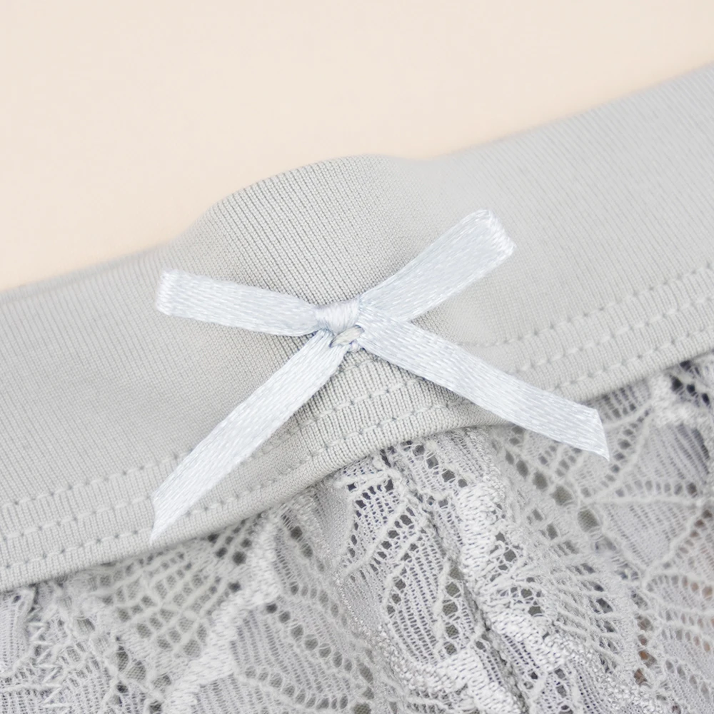 

3Pcs/Set Women's Panties Sexy Lace Underwear Transparent Seamless Thong Cotton Crotch Plus Size Underpants