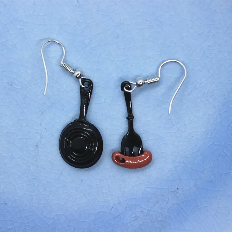 Серьги с эмалью для женщин забавные креативные эмалированные серьги в виде