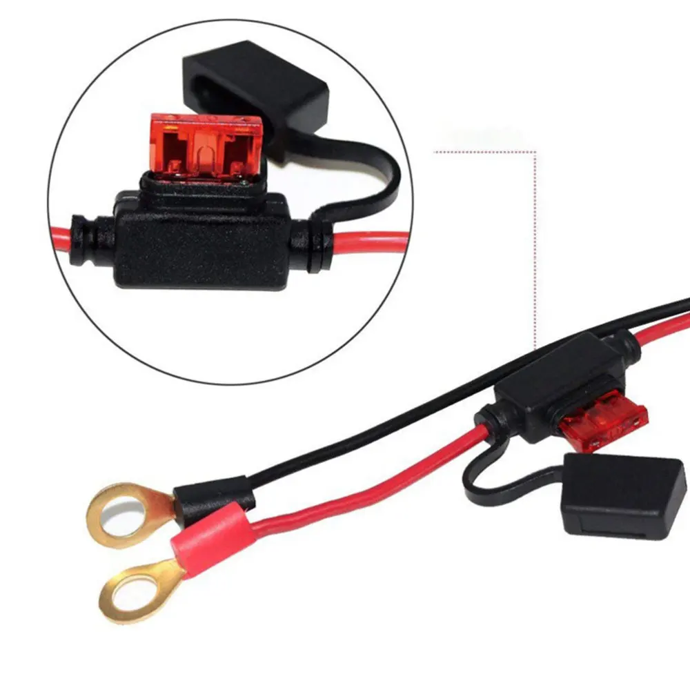 

1PC SAE to Ring Connecter Extension Cord Cable Connector for Battery Charger Maintainer
