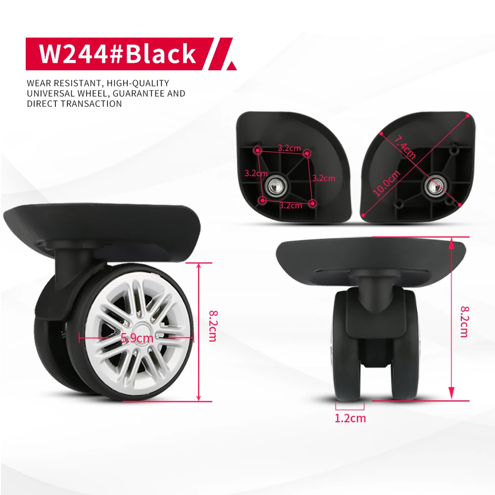 DILONG W244 Suitcase Wheels Trolley Case Luggage Replacement Wheel Accessories Universal High-quality Wheel Repair Silent Roller