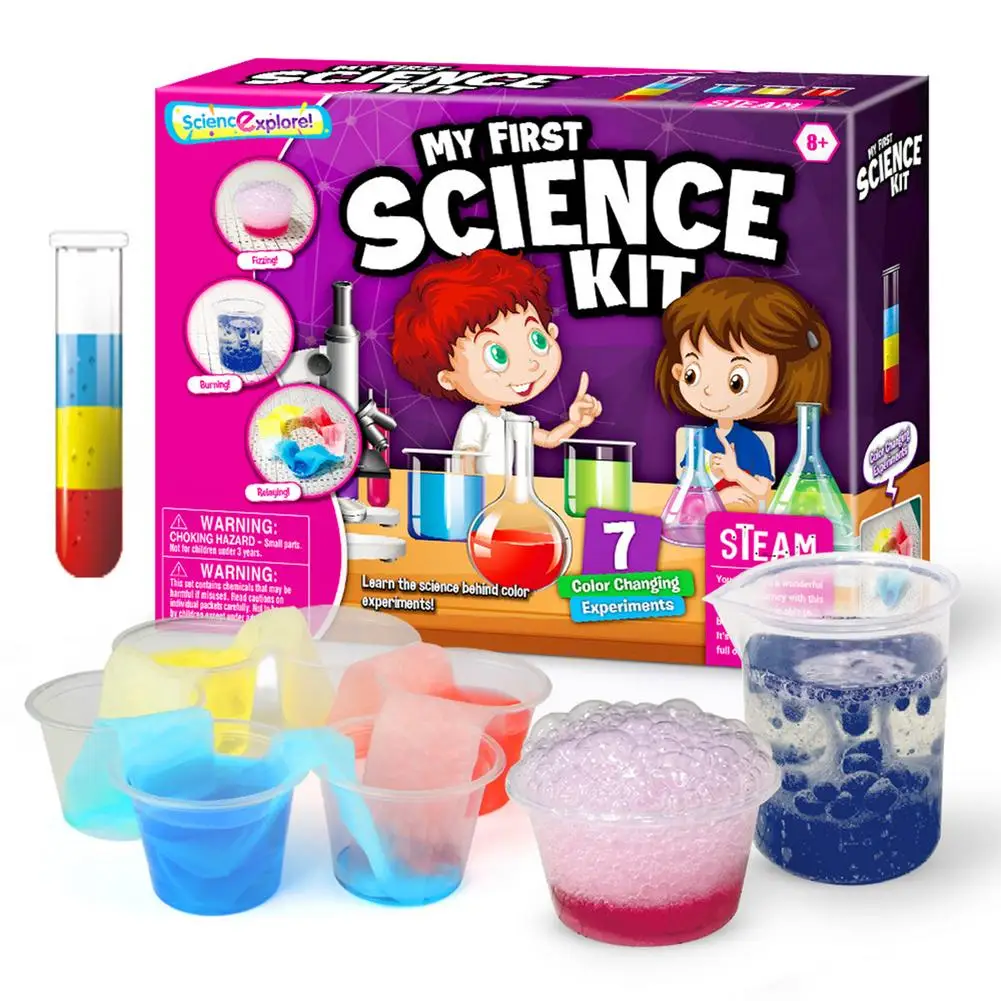 

Kids Science Experiment Kit Mixed Color DIY Handmade Material Set 38 Experiments Kids Educational Toys For Children Aged 3-8