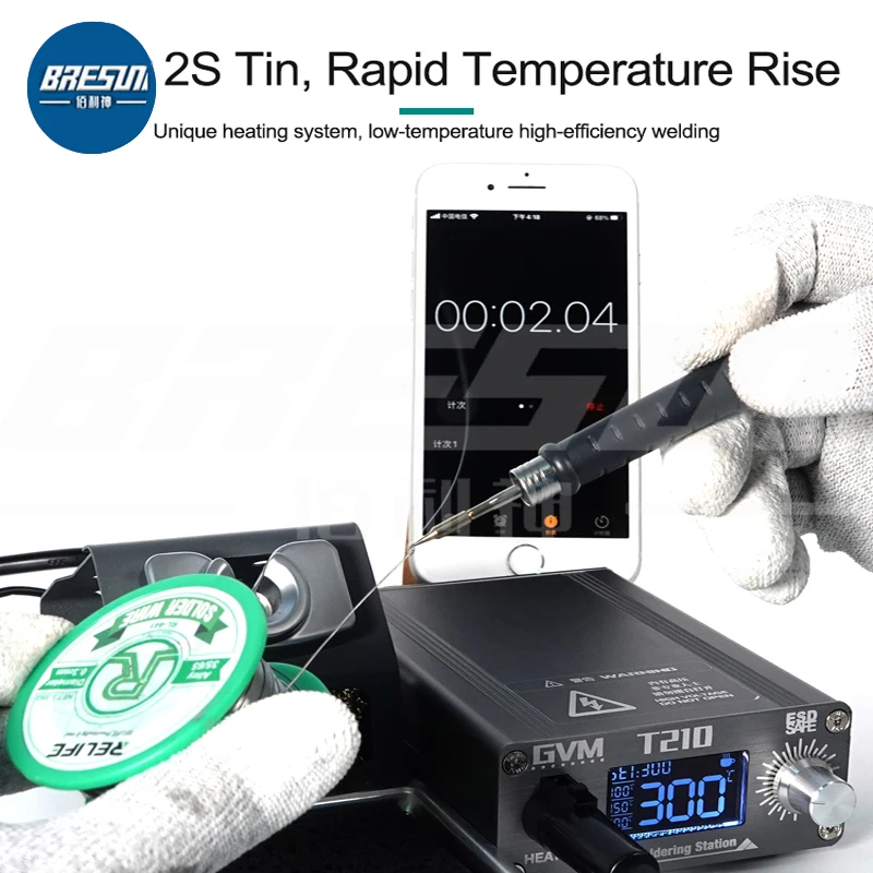 

SUNSHINE GVM C210-I/IS/K Lead-free Soldering Tip Suitable JBC C210 T210 T26 T26D Fast Heating Soldering Tips For SMD Welding