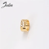 joolim high end pvd fashion board double chain rings for women stainless steel jewelry wholesale
