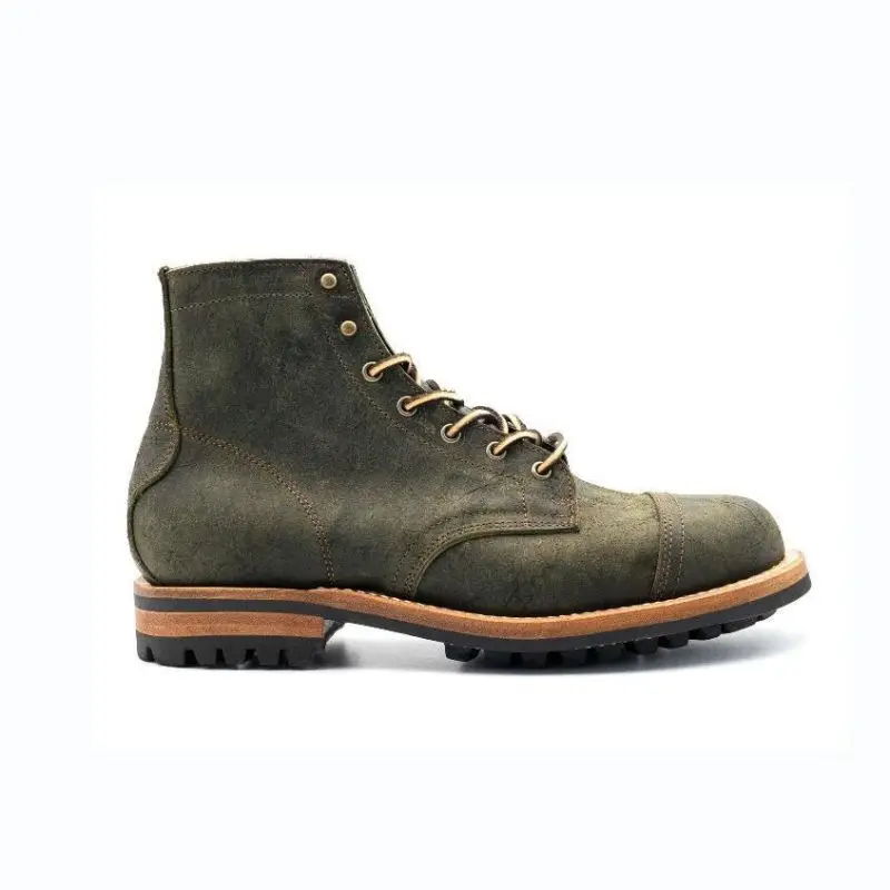 

Men's PU Leather Elegant Carved Lace Up Boots Classic Boots Ankle Men Boots Casual Fashion Winter Combat Boots KT020