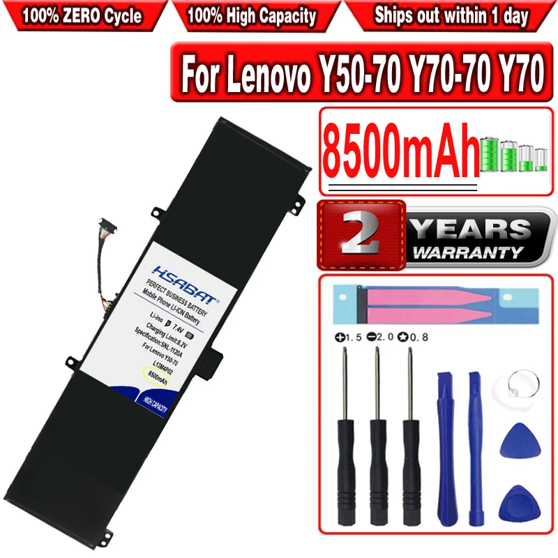 

Аккумулятор HSABAT 8500 мА · ч L13M4P02 для ноутбука Lenovo Y50-70 Y70-70 Y70 121500250 L13N4P01