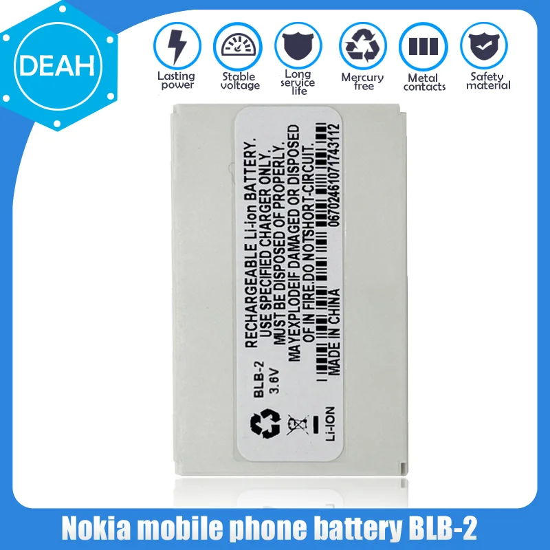 Аккумулятор BLB2 BLB для телефона Nokia 6590 5210 6500 6510 3610 7650 8270 8910i 8910 6590i сменный