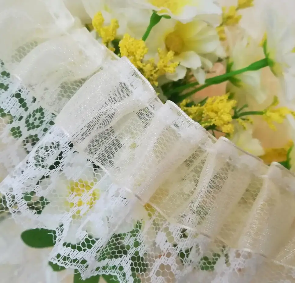 1 м тюлевые белые и бежевые кружевные тканевые отделки 4 5 см цветочные шнурки