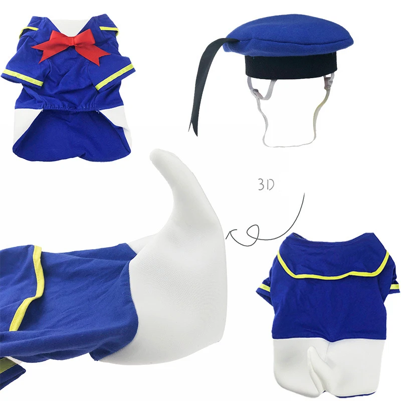 Летний костюм для прыжков в виде утки набор аксессуаров домашних питомцев одежда
