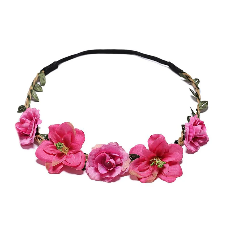 M MISM женская свадебная Цветочная повязка на голову для девочек Boho головной убор с цветами детские повязки на голову аксессуары для волос свадебный веночек пляжная гирлянда - Цвет: Type 18