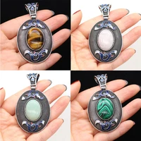 natural stone gem cloisonne crystal quartz agate pendant handmade crafts diy necklace jewelry accessories gift making 40x70mm