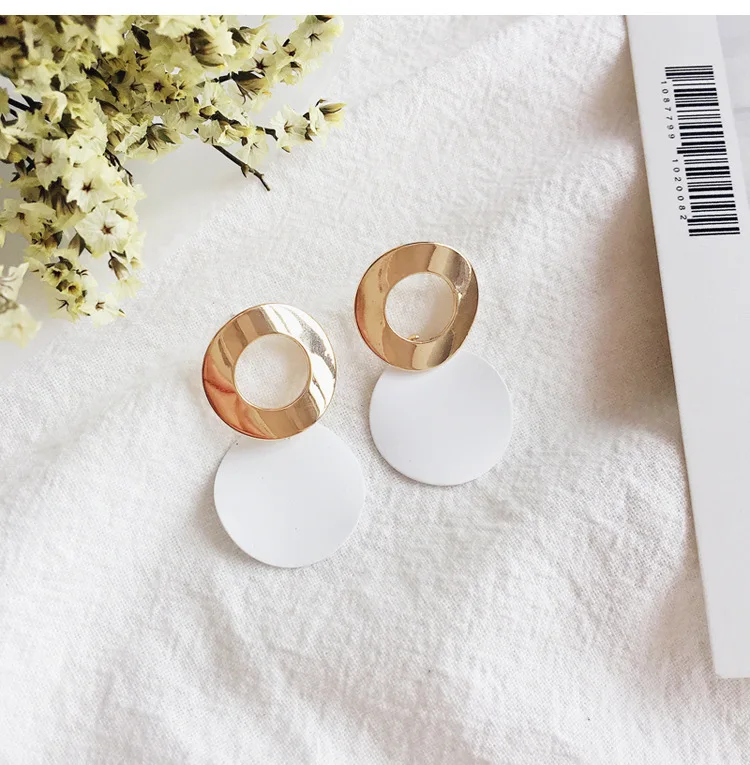 

European and American fashion disc curved metal women popular earrings earring earings fashion jewelry