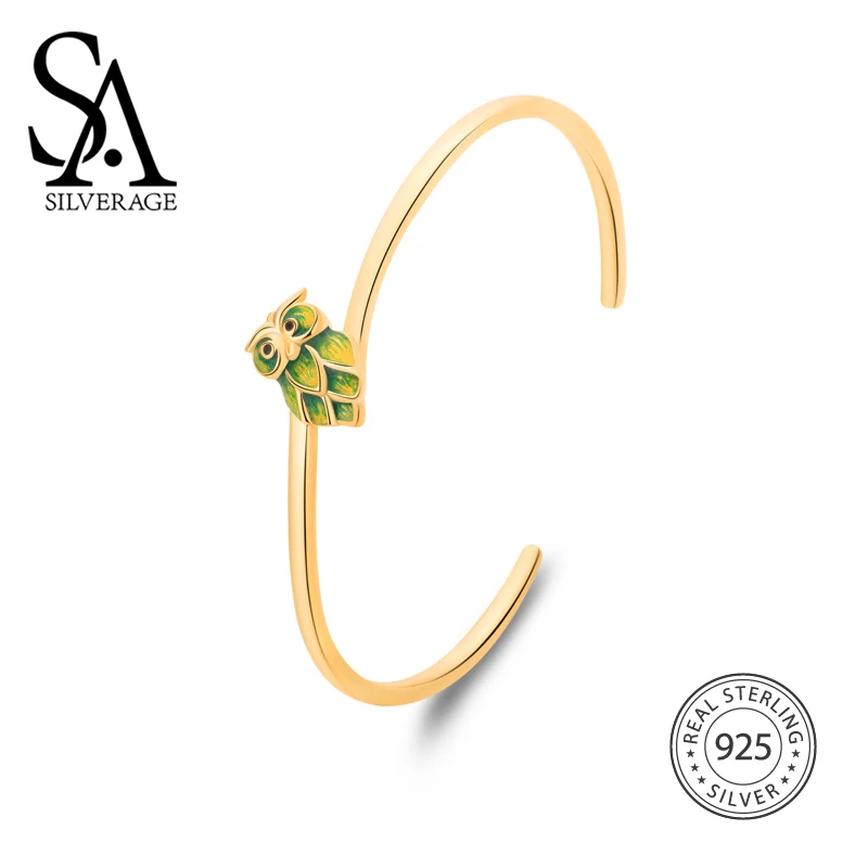 Браслет женский из серебра 925 пробы с совой | Украшения и аксессуары