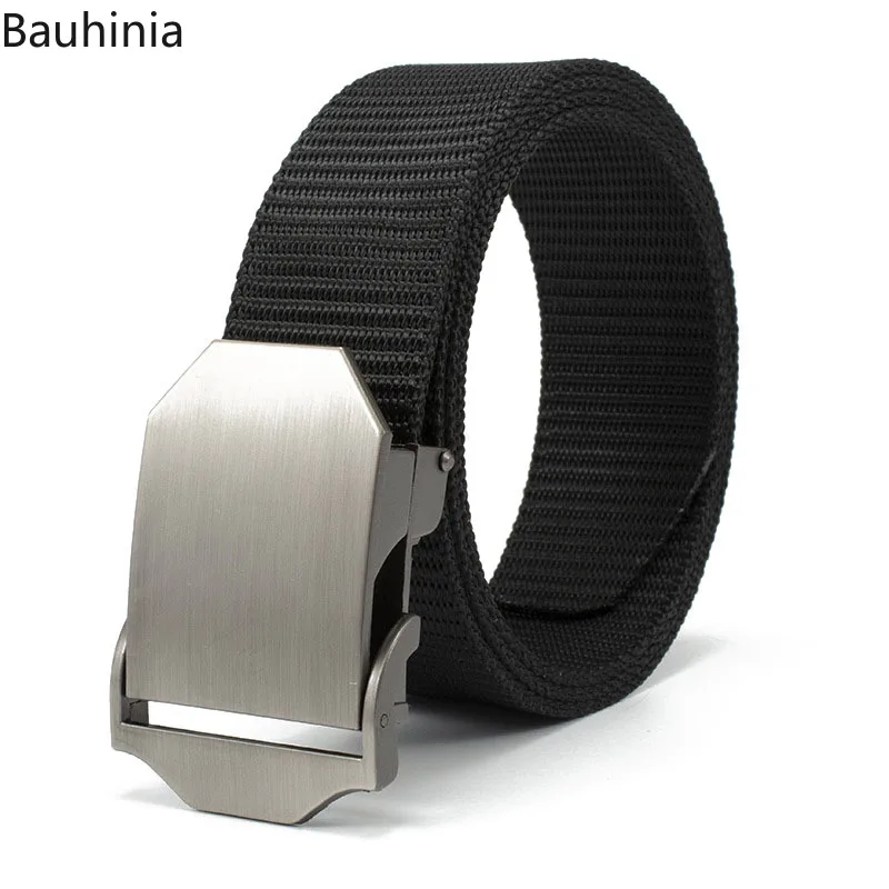 

Trend new Men Canvas Tactical belt Women casual outdoor Weaving Strip belt Top Quality Canvas Automatic Buckle belts