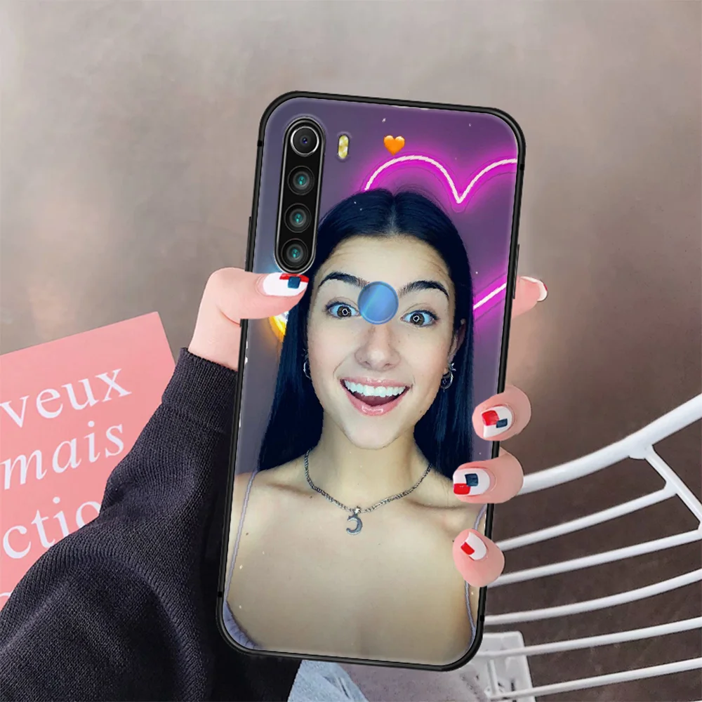 

Charli Damelio Phone Case Cover Hull For XIAOMI Redmi 7a 8a S2 K20 NOTE 5 5a 6 7 8 8t 9 9s Pro Max black Cover Trend Coque