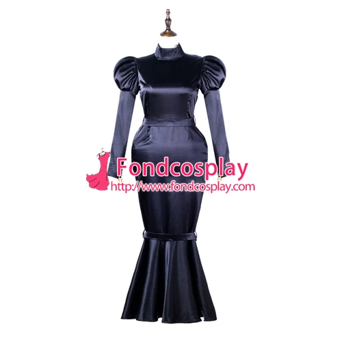 

Sissy maid satin dress lockable Uniform cosplay costume Tailor-made[G2249]