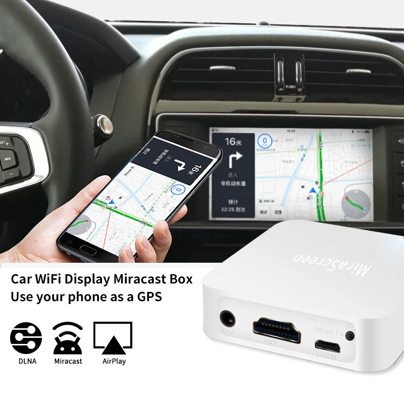 

Автомобильный беспроводной Wi-Fi адаптер X7, HDMI-совместимый ключ для телефонов iOS, Android, аудио, видео, Miracast, зеркальное отображение экрана в авто...